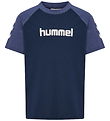 Hummel T-Shirt - hmlJR LOGO - Dress Blues/Blue Indigo