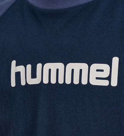Hummel T-Shirt - hmlJR LOGO - Dress Blues/Blue Indigo