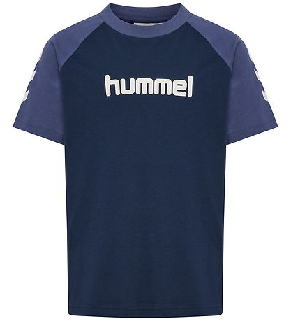 Hummel T-Shirt - hmlJR LOGO - Dress Blues/Blue Indigo