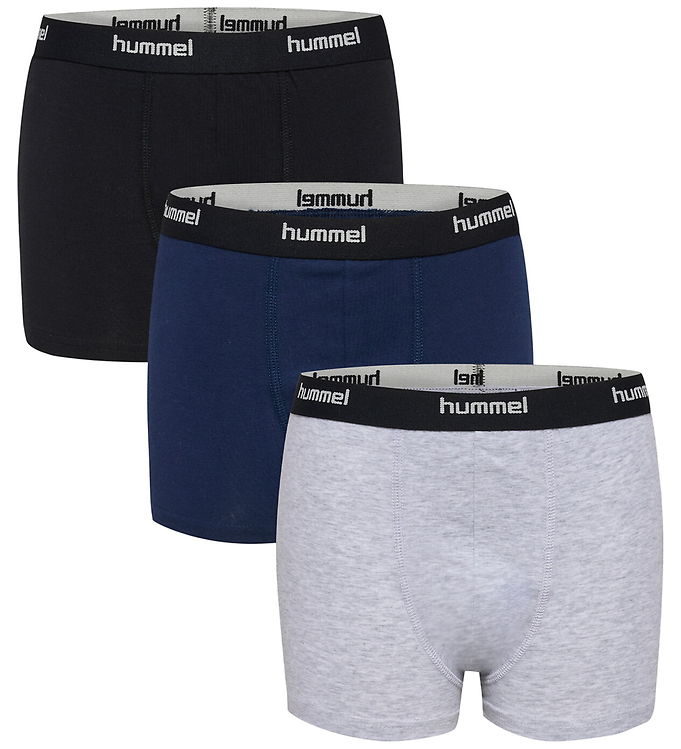 Hummel Boxershorts - hmlJR Nalle - 3-pak - Gråmeleret/D