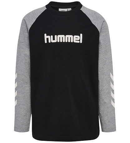 Hummel Bluse - hmlJR LOGO - Sort/Grey Melange