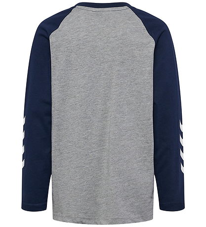 Hummel Bluse - hmlJR LOGO - Grey Melange/Dress Blues