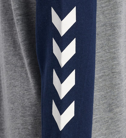 Hummel Bluse - hmlJR LOGO - Grey Melange/Dress Blues