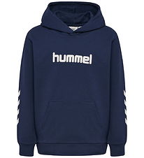 Hummel Hættetrøje - hmlJR REG LOGO - Dress Blues
