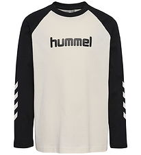 Hummel Bluse - hmlJR LOGO - Marshmallow/Sort