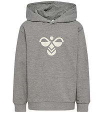 Hummel Hættetrøje - hmlJR REG TUKAS - Grey Melange