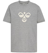 Hummel T-Shirt - hmlJR REG TUKAS - Grey Melange