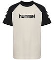 Hummel T-shirt - HmlJr - Marshmallow/Black