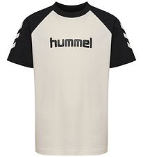 Hummel T-shirt - HmlJr - Marshmallow/Black