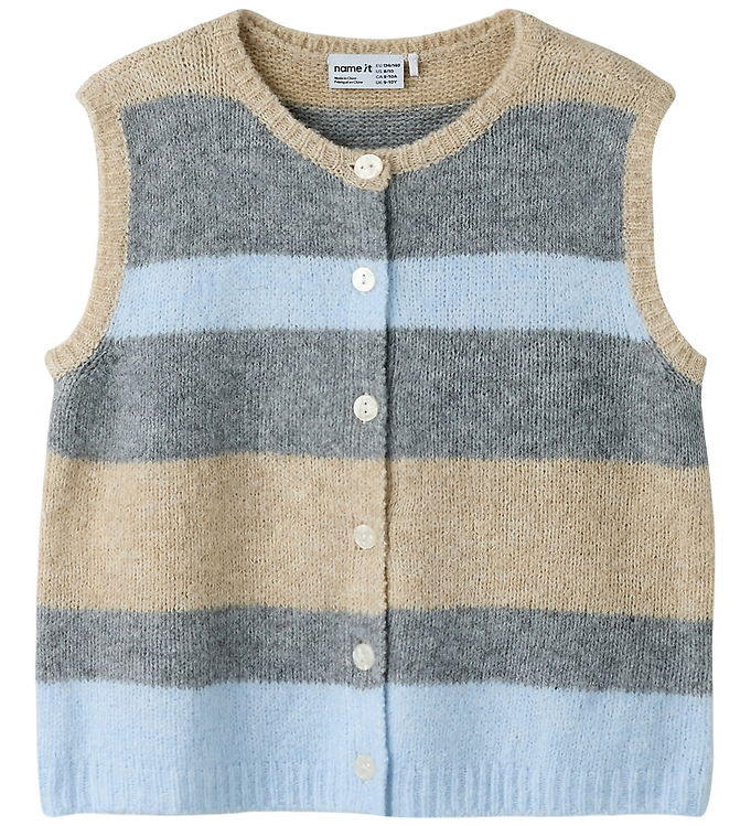 Name It Vest - Strik - Loose - NkfLuci - Subdued Blue