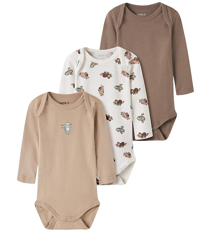 Name It Body l/æ - Noos - 3-pak - NbnBody - Jet Stream/w/Sesame