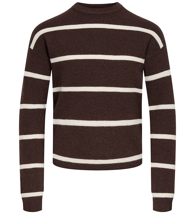 Kids Only Bluse - Strik - Short - KogFranca - Coffee Bean/SMALL