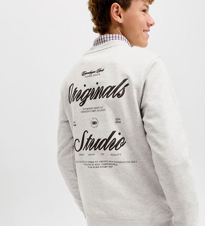 Jack & Jones Sweatshirt - JorNorrebro - White Melange/AW 26