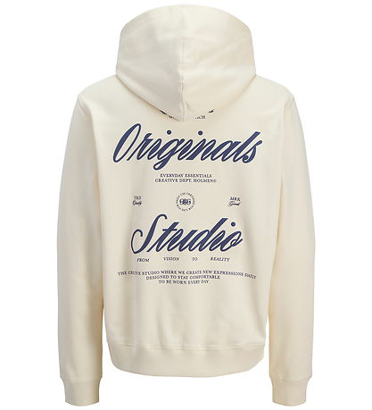 Jack & Jones Hættetrøje - JorNorrebro - Antique White/AW26
