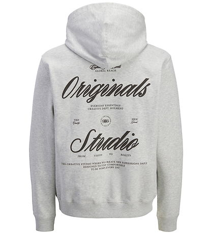 Jack & Jones Hættetrøje - JorNorrebro - White Melange/AW26