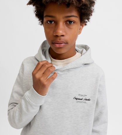 Jack & Jones Hættetrøje - JorNorrebro - White Melange/AW26