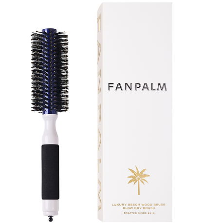 Fan Palm Hårbørste - Blow Dry - Medium - Glossy White