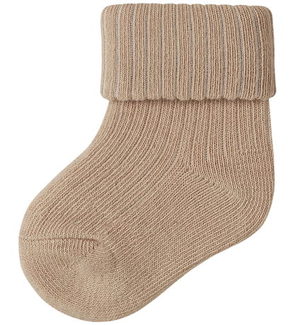 Name It Strømper - 2-pak - NbnNugat - Antique White/Sesame