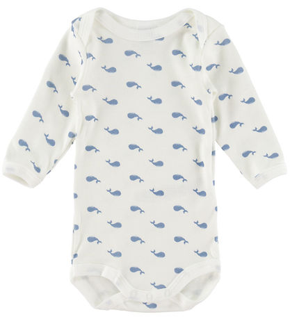 Petit Bateau Body l/æ - 3-pak - Hvid/Blå/Grøn