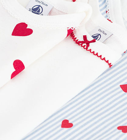 Petit Bateau Body l/æ - 3-pak - Blå/Hvid/Rød