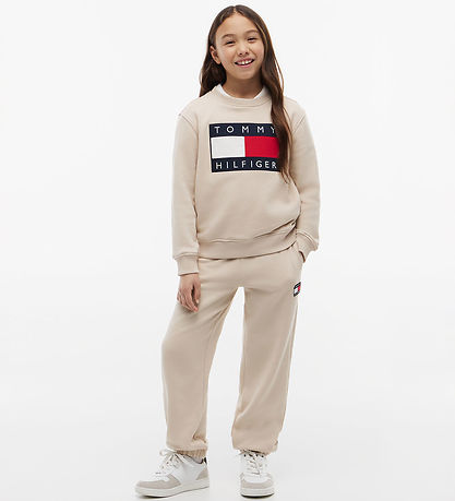 Tommy Hilfiger Sweatpants - Heritage Flag - Classic Beige