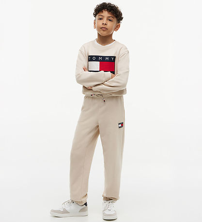 Tommy Hilfiger Sweatpants - Heritage Flag - Classic Beige