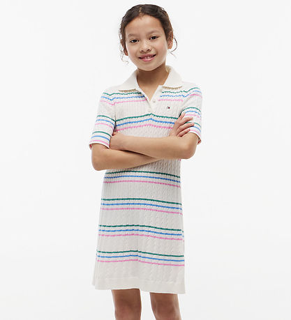 Tommy Hilfiger Kjole - Polo - Ivory Silk