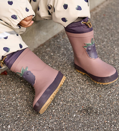 Mikk-Line Gummistøvler m. For - Wellies 3D - Blackberry