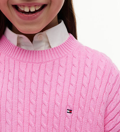 Tommy Hilfiger Bluse - Strik - Pink Daisy