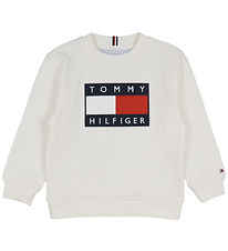 Tommy Hilfiger Sweatshirt - Heritage Flag - Off White