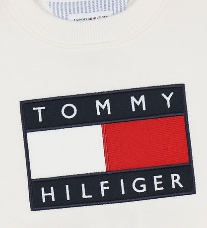 Tommy Hilfiger Sweatshirt - Heritage Flag - Off White