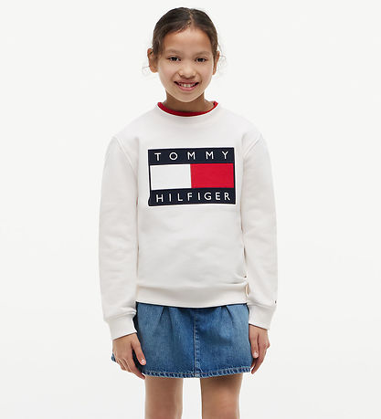 Tommy Hilfiger Sweatshirt - Heritage Flag - Off White