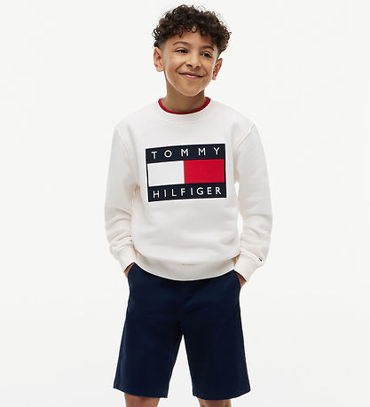 Tommy Hilfiger Sweatshirt - Heritage Flag - Off White