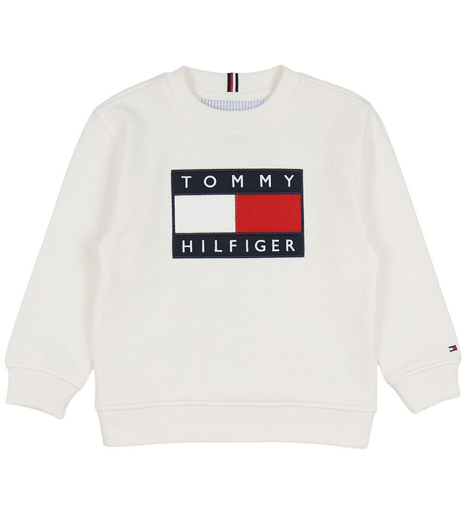 Tommy Hilfiger Sweatshirt - Heritage Flag - Off White