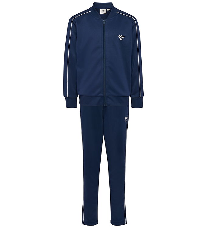 Hummel Træningssæt - hmlJr Reg Tukas Track Suit - Dress Blues
