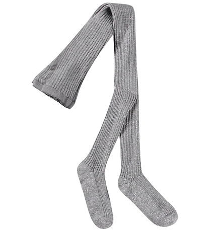 Molo Strømpebukser - Glitter Rib Tights - Grey Melange