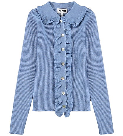Molo Cardigan - Bomuld/Uld - Gamora - Topaz Blue
