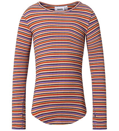 Molo Bluse - Rib -  Rochelle - Purple Flame Stripe
