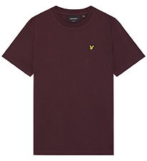 Lyle & Scott T- shirt - Plain -  Burgundy
