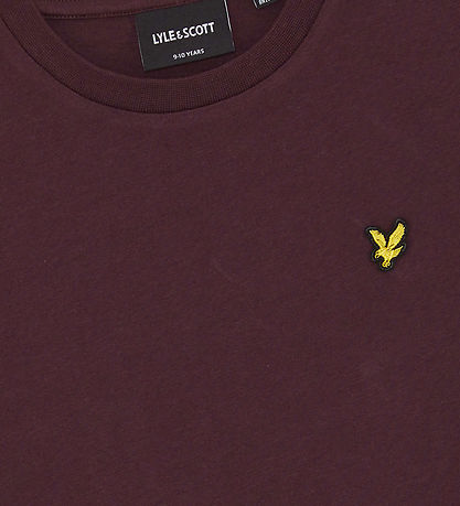 Lyle & Scott T- shirt - Plain -  Burgundy