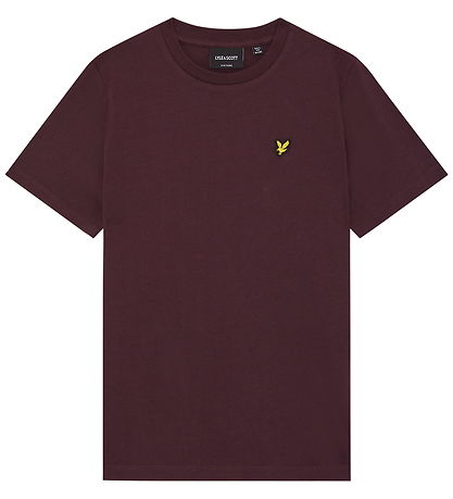 Lyle & Scott T- shirt - Plain -  Burgundy
