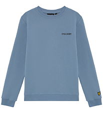 Lyle & Scott Sweatshirt - Logo Crew - Power Blue