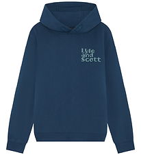Lyle & Scott Hættetrøje -  Dot Graphic -  Aegean Blue