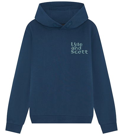 Lyle & Scott Hættetrøje -  Dot Graphic -  Aegean Blue