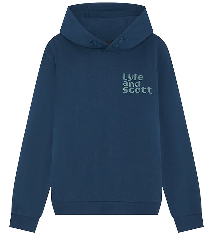 Lyle & Scott Hættetrøje - Dot Graphic - Aegean Blue
