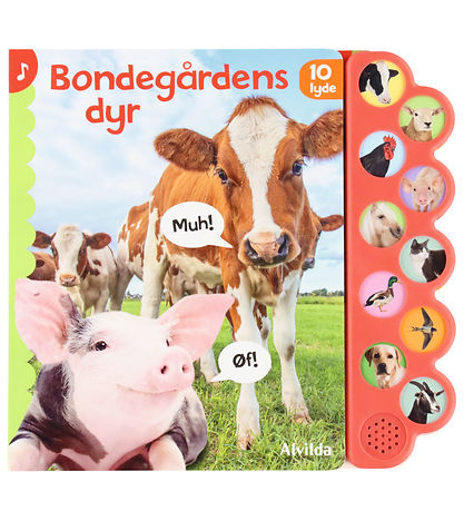 Alvilda Bog - Bondegårdens Dyr m. 10 Lyde - DA