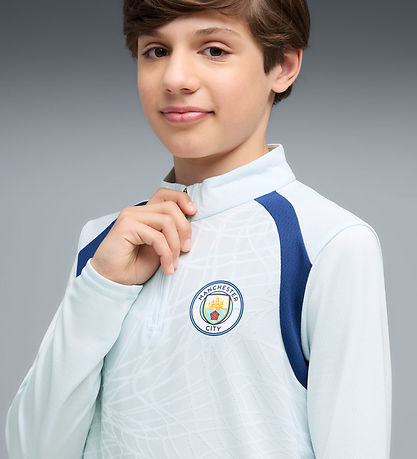 Puma Træningsbluse m. Lynlås - MCFC - Blå