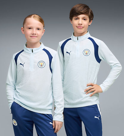 Puma Træningsbluse m. Lynlås - MCFC - Blå