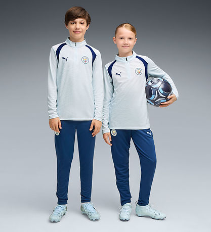 Puma Træningsbluse m. Lynlås - MCFC - Blå