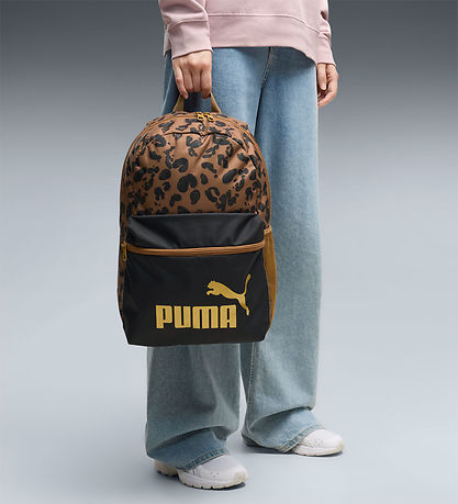 Puma Rygsæk - Phase AOP Backpack - Sort/Brun